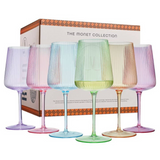 Set of 6 Ripple Bright Wine Glasses