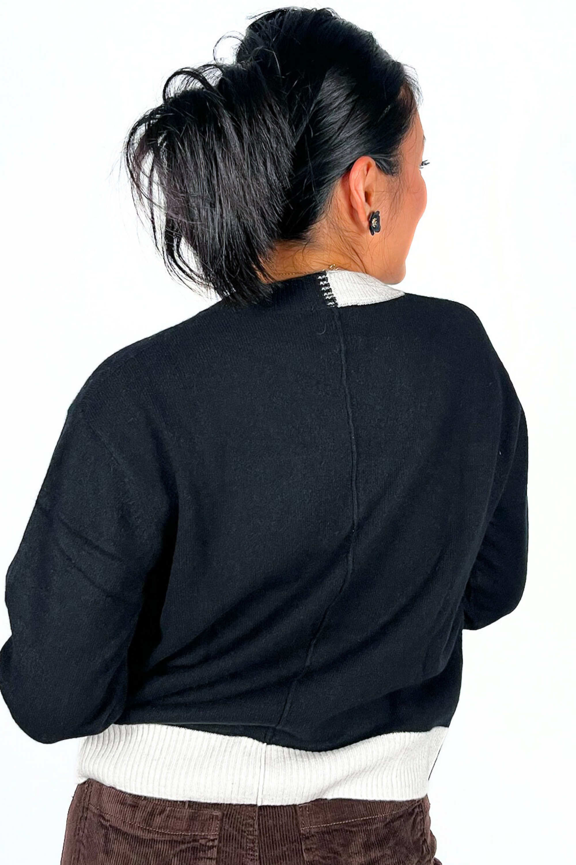 Colorpop Maria Sweater - Black/White