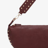 Peppa Studded Mini Shoulder Bag - Wine