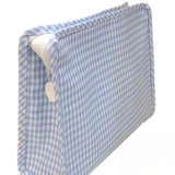Roadie Large Zip Pouch - Gingham Mist