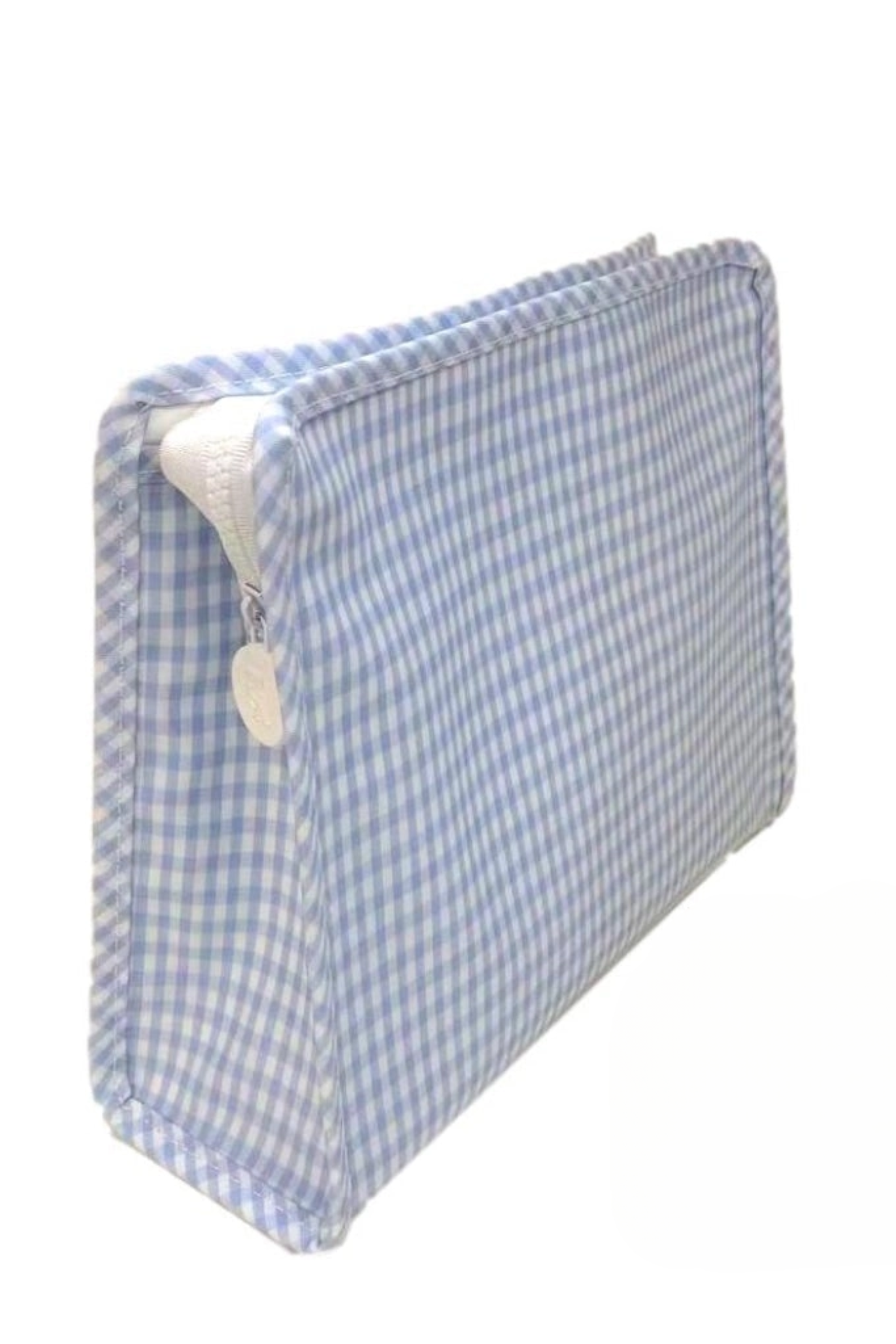 Roadie Large Zip Pouch - Gingham Mist