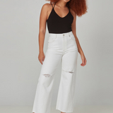 Milan 31” Inseam Wide Leg Jeans - White