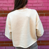 Kelli Short Sleeve Sweater - Cream