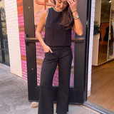 Meghan Crystal Top - Black