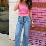 Nan Slim Wide Leg Jean - Medium Denim