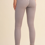 Grace High-Rise Leggings - Brown Gingham