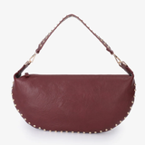 Peppa Studded Mini Shoulder Bag - Wine