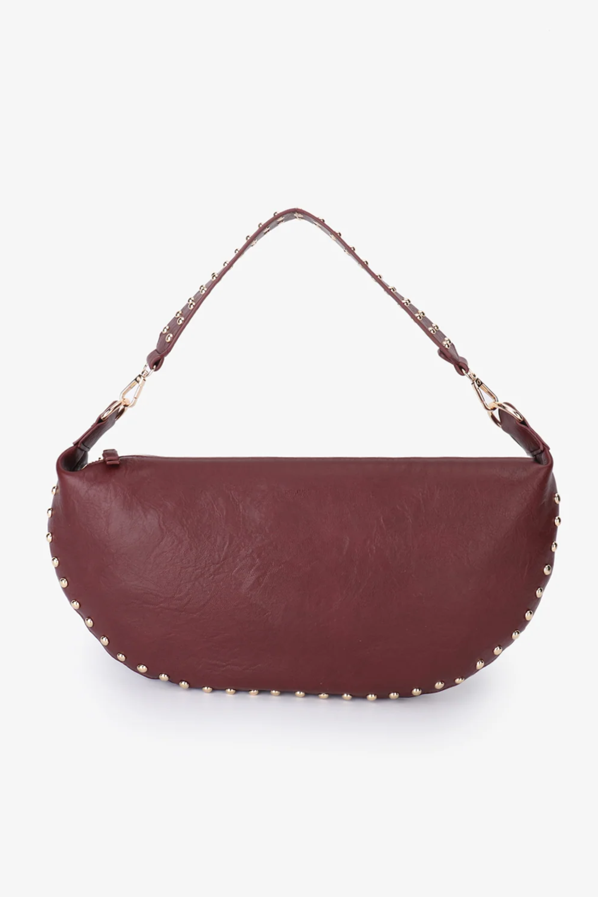 Peppa Studded Mini Shoulder Bag - Wine