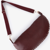 Peppa Studded Mini Shoulder Bag - Wine