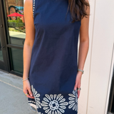 Sunshine Embroidered Mini Dress - Navy