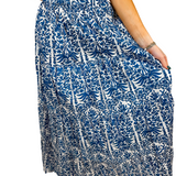 Jane Tiered Maxi Skirt - Dark Navy Blossom