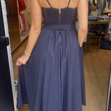 Dani Corset Midi Dress - Navy