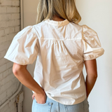 Frankie Puff Sleeve Blouse - Off White