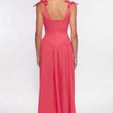 Harlow Drop Waist Maxi Dress - Coral