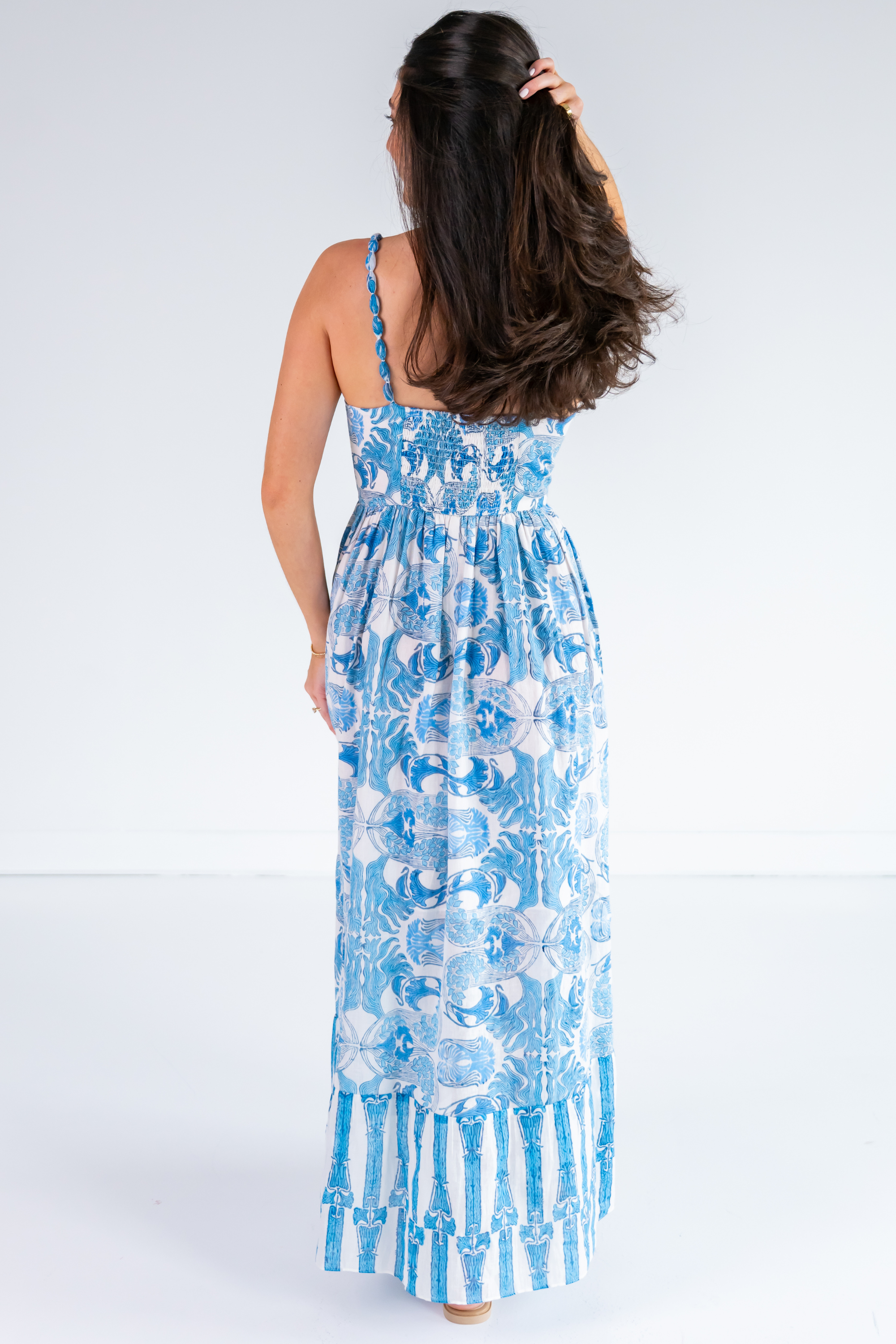 Jovie Beaded Maxi Dress - Ocean Kaleidoscope