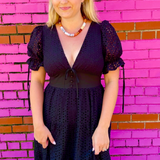 Cece Eyelet Maxi Dress - Black