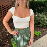 Janelle Knit Crop Top - Ivory
