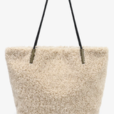 Akimbo Shearling Tote - Cream