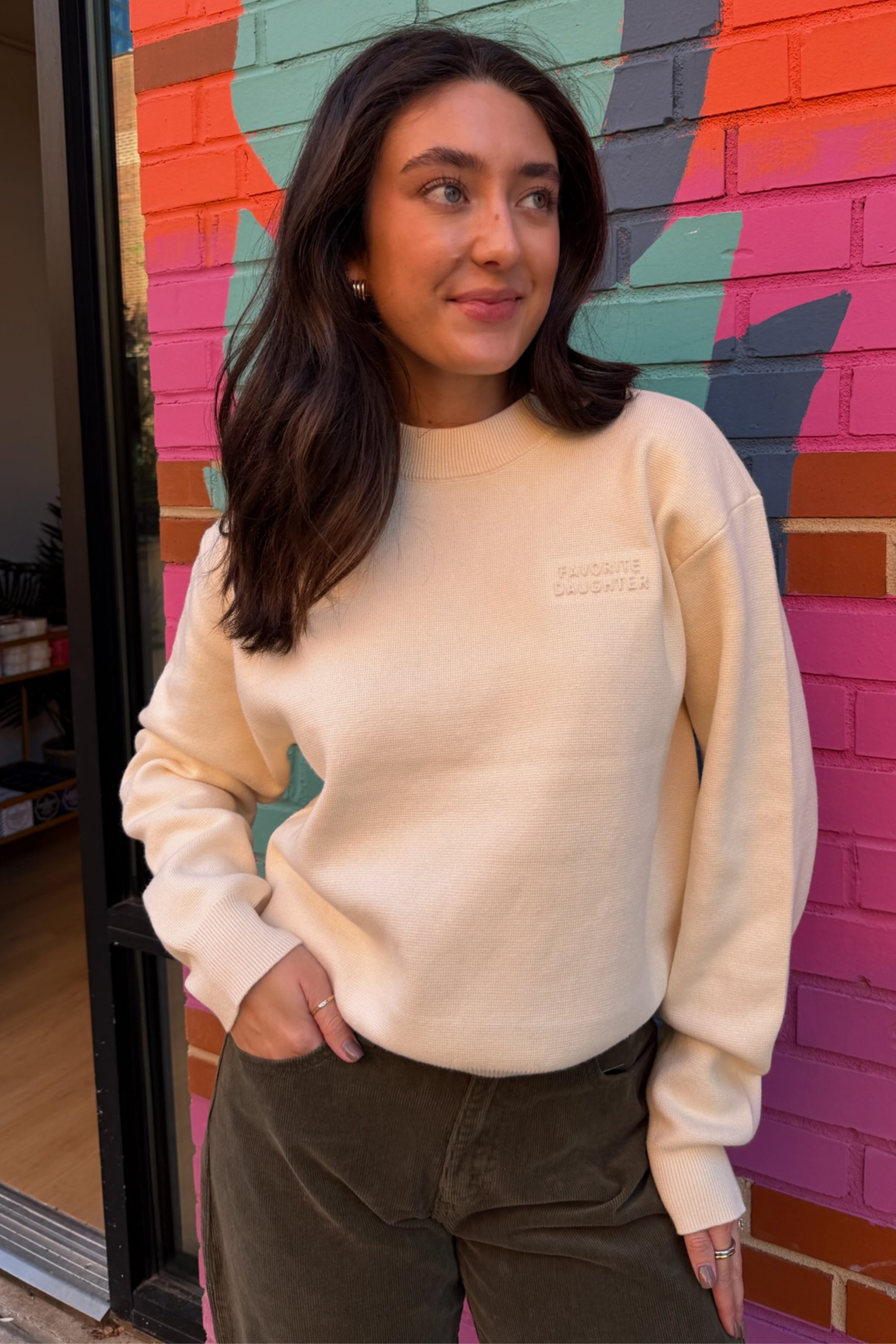 The Fatigue Sisters Knit Sweatshirt - Cream