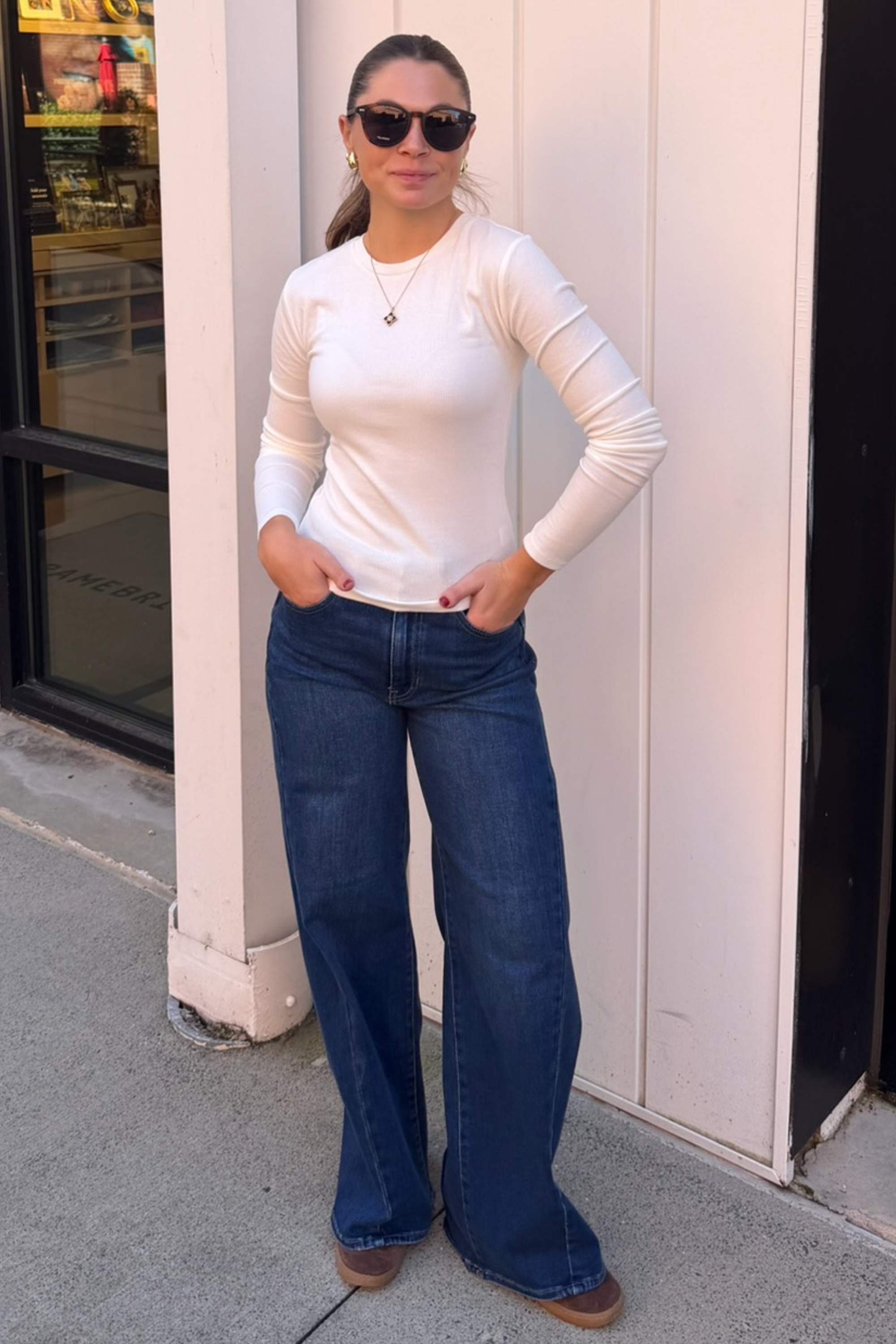 Annie Ribbed T-Shirt - Ivory