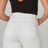 Milan 31” Inseam Wide Leg Jeans - White