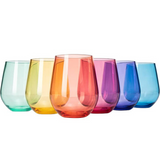 Set of 6 Unbreakable Stemless Wine Glasses