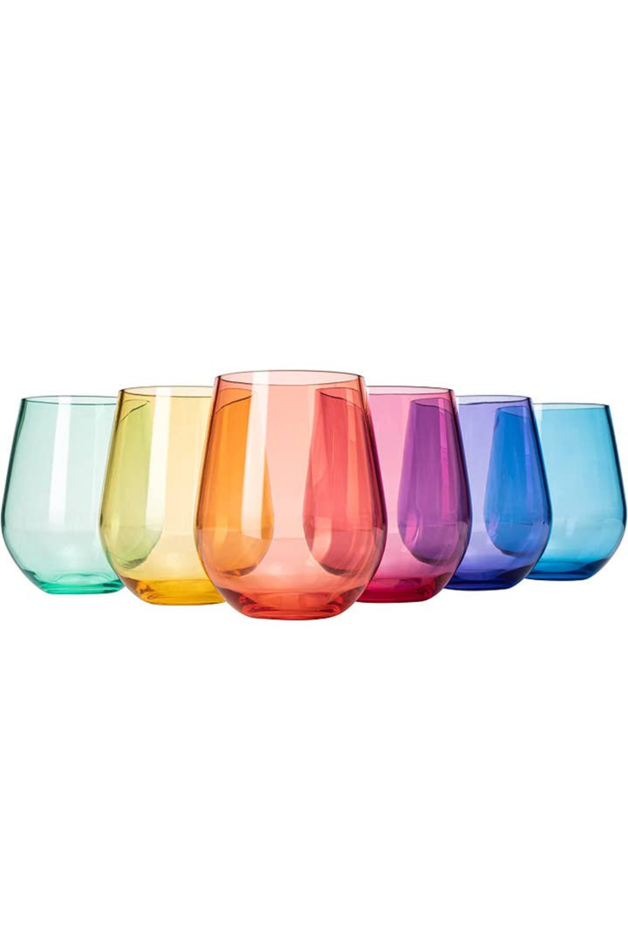 Set of 6 Unbreakable Stemless Wine Glasses