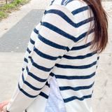 Sailor Long Sleeve Stripe Sweater - Navy/White