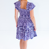 Lil Smocked Mini Dress - Blossom Purple