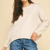 Lauren Crew Yarn Knit Sweater - Oatmeal