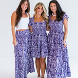 Lil Smocked Mini Dress - Blossom Purple
