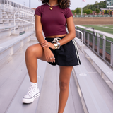 Jersey Crop Tee - Fig
