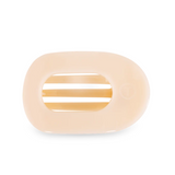 Large Flat Round Clip - Almond Beige