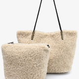 Akimbo Shearling Tote - Cream