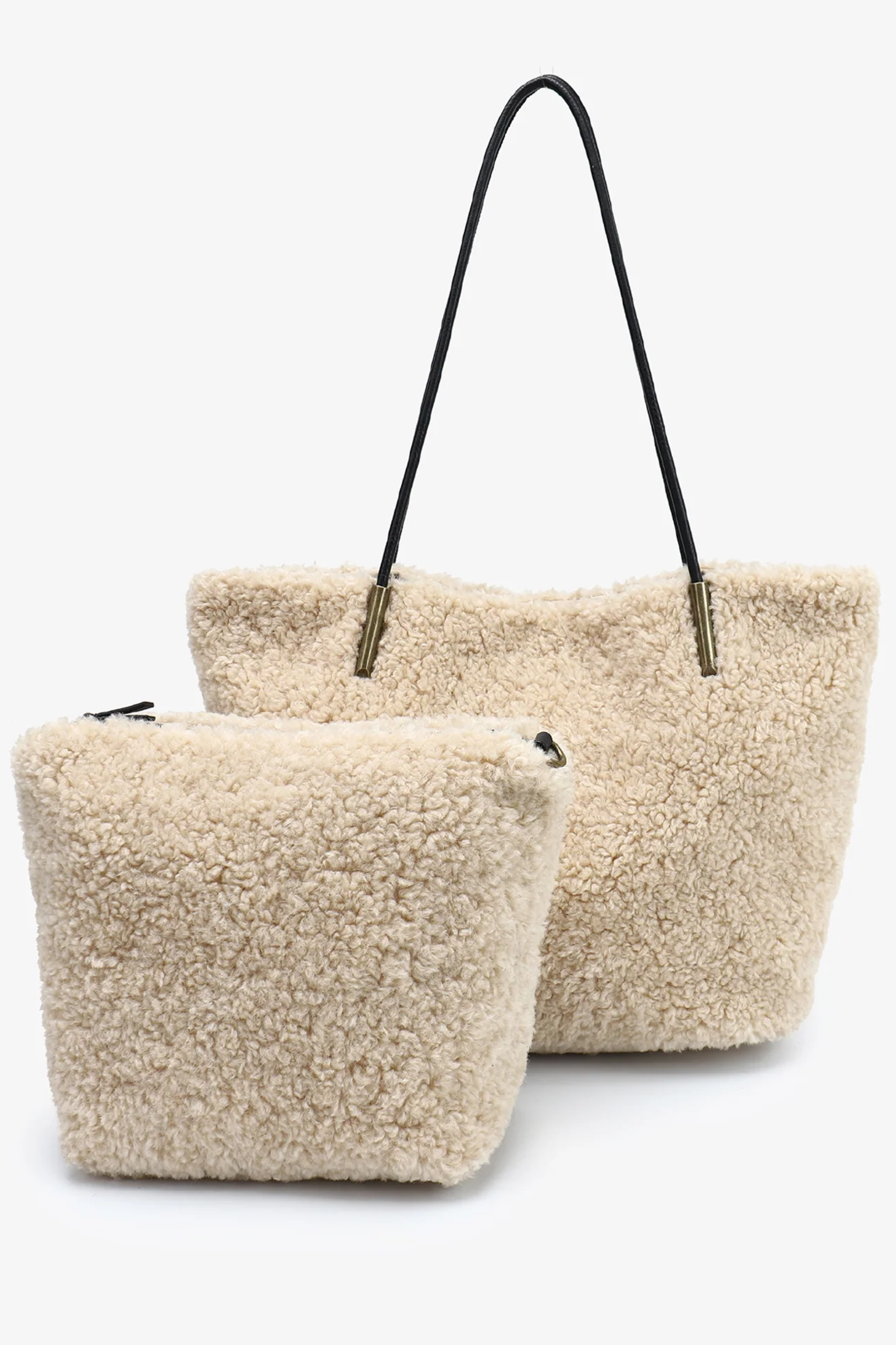 Akimbo Shearling Tote - Cream
