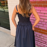 Boardwalk Smocked Midi Dress - Ink
