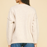 Lauren Crew Yarn Knit Sweater - Oatmeal