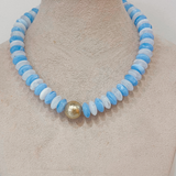 Charleston Beaded Necklace - Baby Blue