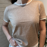 Grace Short Sleeve Knit Shirt - Taupe