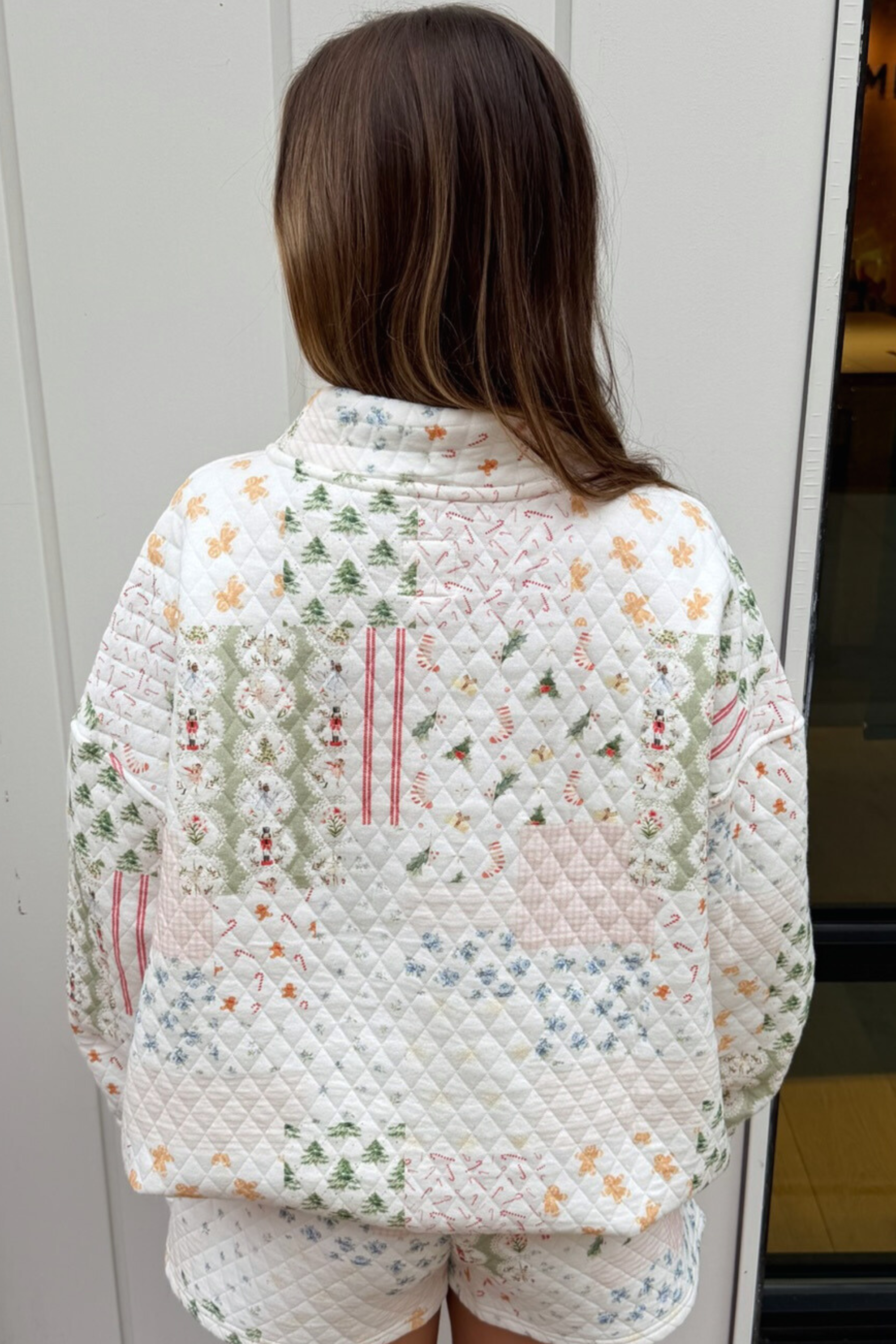 Holiday Quilted Mockneck Sweatshirt - Holiday