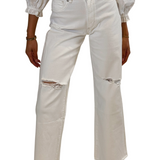 Milan 31” Inseam Wide Leg Jeans - White