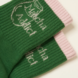 Pilates Grip Sock - Matcha Addict