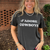 J'Adore Cowboys Graphic Tee - Granite