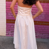 Orel Solid Maxi Dress - White