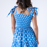 Joy Bow Mini Dress - Jellyfish Cornflower