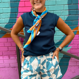Azalea Pattern Shorts - Blue