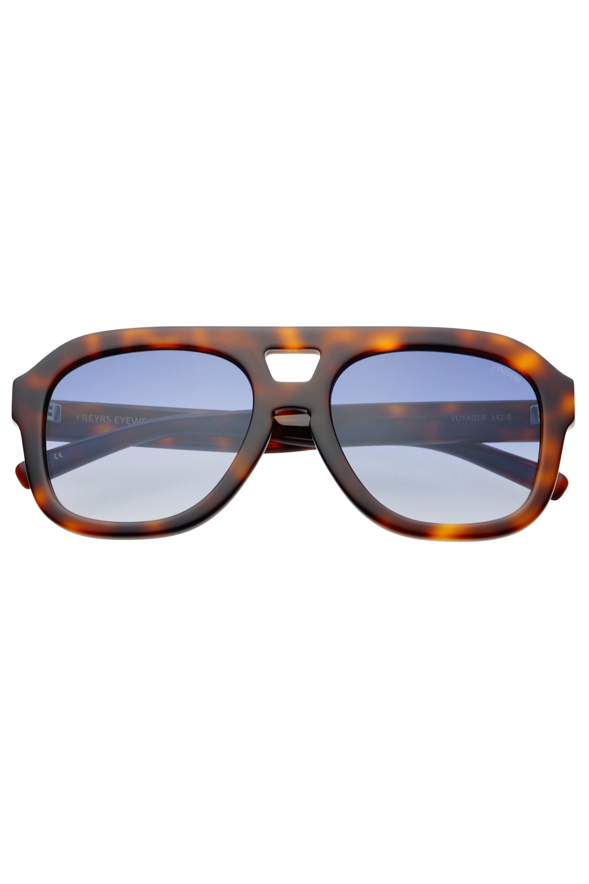 Voyager Aviator Sunglasses - Tortoise/Blue