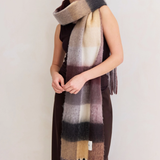 The Reykjavik Scarf - Purple/Brown Check
