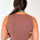 Best Basic Knit Tank - Brown