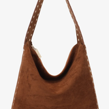 Pascal Faux Suede Studded Tote - Rust